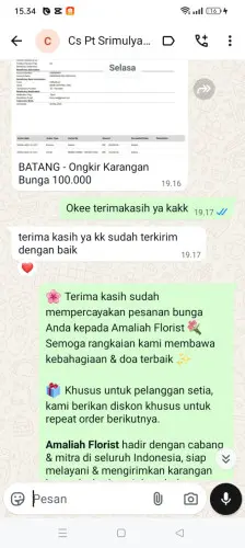 Testimonial Papan Bunga tanjungan