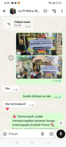 Testimonial Papan Bunga tanjungan