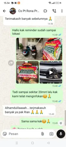 Testimonial Papan Bunga tanjungan