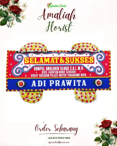Karangan Bunga Ucapan Selamat tanjungan